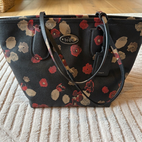 Coach Abstract Floral Taxi Tote - Picture 7 of 14